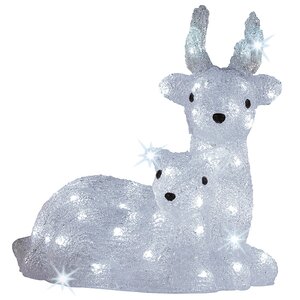 Светодиодные олени Мама и Малыш 34 см, 56 LED ламп, IP44 Kaemingk фото 3
