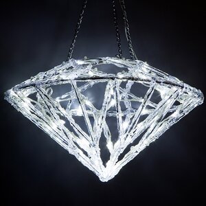 Светодиодная фигура Морозный Бриллиант 59*34 см, 120 холодных белых LED ламп с мерцанием, IP44 Kaemingk (Кейминг) фото 3