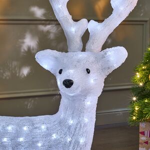 Светящийся Олень 77 см, 150 холодных белых LED ламп с мерцанием, IP44 Kaemingk (Кейминг) фото 2