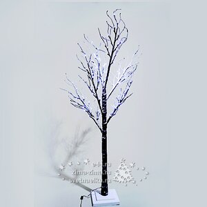 Светодиодное дерево "Заснеженное", 160 см, уличное, 96 LED ламп, холодный белый Kaemingk фото 2
