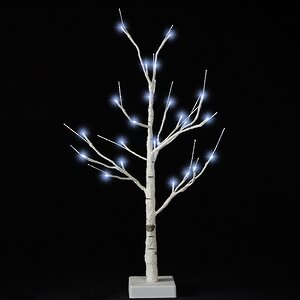 Светодиодное дерево Березка 60 см, 24 холодных белых LED ламп, IP44 Kaemingk фото 6