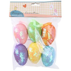 Пасхальные подвески Яйца - Color Easter 6 см, 6 шт Koopman фото 7