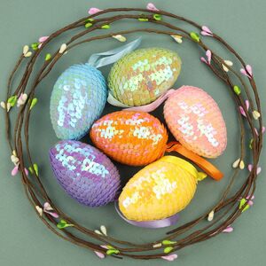 Пасхальные подвески Яйца - Color Easter 6 см, 6 шт Koopman фото 4