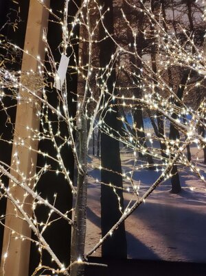 Светодиодное дерево Дивная Онтана 150 см, 400 теплых белых микро LED ламп, IP44 Kaemingk фото 4