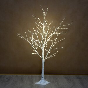 Светодиодное дерево Белая Береза 150 см, 400 теплых белых микро LED ламп, IP44