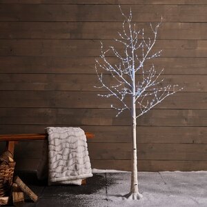 Светодиодное дерево Белая Береза 150 см, 400 холодных белых микро LED ламп, IP44 Kaemingk фото 2