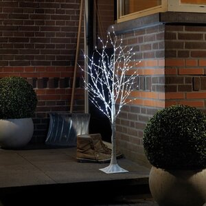 Светодиодное дерево Белая Береза 100 см, 300 холодных белых микро LED ламп, IP44 Kaemingk фото 1