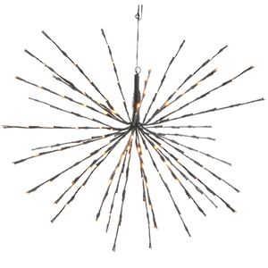 Светодиодное украшение Полярная Звезда черная 70 см, 160 экстра теплых белых LED ламп с мерцанием, IP44 Kaemingk (Кейминг) фото 4