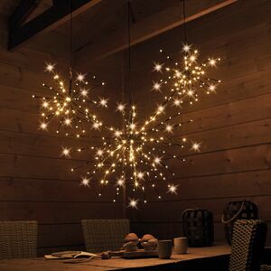 Светодиодное украшение Полярная Звезда черная 70 см, 160 экстра теплых белых LED ламп с мерцанием, IP44 Kaemingk (Кейминг) фото 6