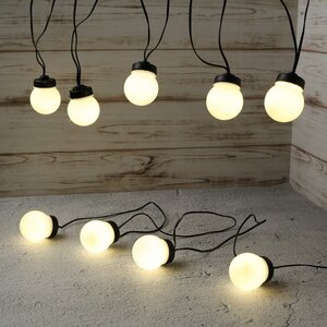 Гирлянда из лампочек Мона 20 ламп, теплые белые LED, 9.5 м, черный ПВХ, IP44 Kaemingk фото 7
