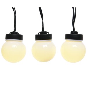 Гирлянда из лампочек Мона 20 ламп, теплые белые LED, 9.5 м, черный ПВХ, IP44 Kaemingk фото 3
