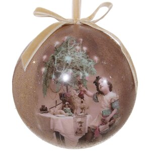 Елочный шар из папье-маше Канун Рождества 11 см ShiShi фото 1