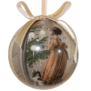 Елочный шар из папье-маше Рождественское желание 8 см ShiShi фото 1