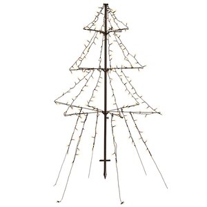 Светодиодная фигура Елка Лучиа 135 см, 240 экстра теплых белых LED ламп, диммер, IP44 Kaemingk фото 2