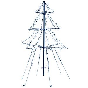 Светодиодная фигура Елка Лучиа 135 см, 240 холодных белых LED ламп, контроллер, IP44 Kaemingk фото 2