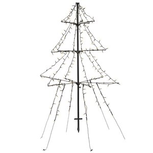 Светодиодная фигура Елка Лучиа 135 см, 240 теплых белых LED ламп, контроллер, IP44 Kaemingk фото 3