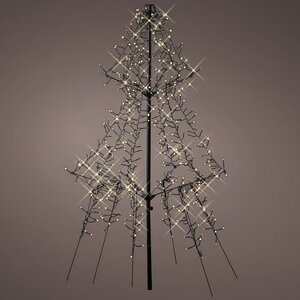 Светодиодная фигура Елка Лучиа Firework 1.35 м, 600 теплых белых LED ламп, контроллер, IP44 Kaemingk фото 1
