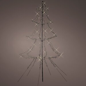 Светодиодная фигура Елка Лучиа Firework 3 м, 1800 теплых белых LED ламп, контроллер, IP44 Kaemingk фото 4