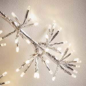 Светодиодная снежинка Lausanne Silver 48 см, 192 теплых белых LED лампы с мерцанием, IP44 Kaemingk фото 5