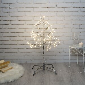 Светодиодное дерево Lausanne Silver 78 см, 140 теплых белых LED ламп с мерцанием, IP44