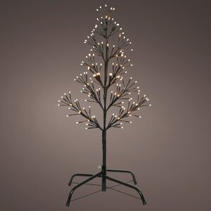 Светящаяся елка 2D Lausanne Black 78 см, 140 экстра теплых белых LED ламп с мерцанием, IP44
