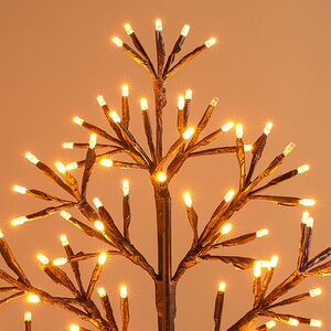 Светодиодное дерево Lausanne Black 108 см, 230 экстра теплых белых LED ламп с мерцанием, IP44 Kaemingk фото 5