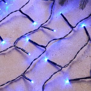 Светодиодная гирлянда нить Объемная 120 синих LED ламп 9 м, черный ПВХ, контроллер, IP44 Kaemingk фото 2