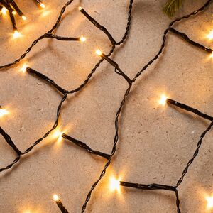 Светодиодная гирлянда нить Объемная 120 теплых белых LED ламп 9 м, черный ПВХ, контроллер, IP44 Kaemingk (Кейминг) фото 2