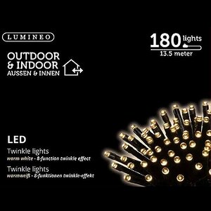 Светодиодная гирлянда нить Объемная 180 теплых белых LED ламп 13.5 м, черный ПВХ, контроллер, IP44 Kaemingk фото 5