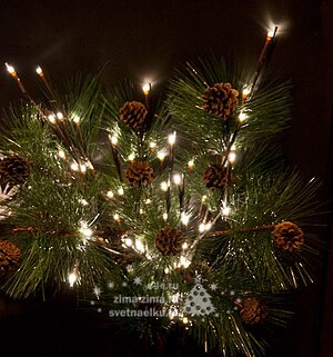 Букет Сосновая Композиция 76 см, уличный, 60 ламп Kaemingk фото 2