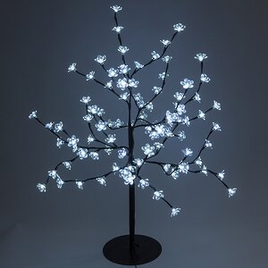 Светодиодное дерево "Цветущая Яблоня", 90 см, уличное, 96 LED ламп, холодный белый Kaemingk фото 1