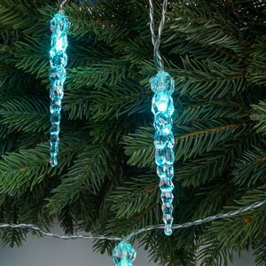 Гирлянда Сосульки Ice earrings 4.6 м, 24 синих LED ламп, контроллер, таймер, прозрачный ПВХ, IP44 Kaemingk (Кейминг) фото 2