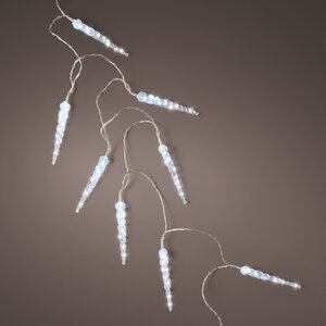 Светодиодная гирлянда Ледяные сосульки 24 холодных белых LED ламп 4.6 м, прозрачный ПВХ, контроллер, IP44 Kaemingk фото 2