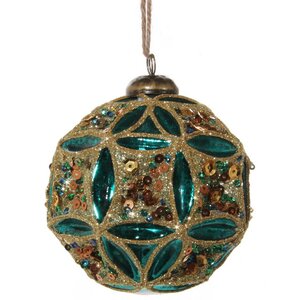 Винтажный елочный шар Весенний Карнавал 10 см, стекло ShiShi фото 1
