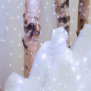 Гирлянда Лучи Росы, 16*2 м, 672 холодных белых MINILED ламп, серебряная проволока, IP44 Kaemingk фото 4