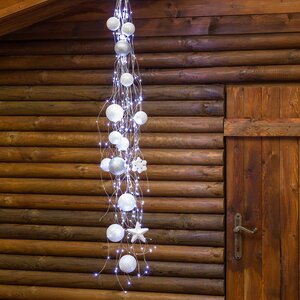 Гирлянда Лучи Росы, 16*2 м, 672 холодных белых MINILED ламп, серебряная проволока, IP44 Kaemingk фото 6