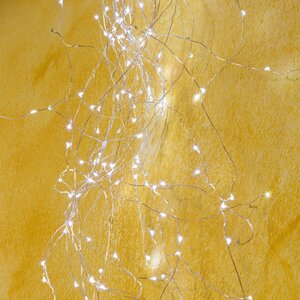 Универсальная гирлянда на елку 150-210 см Лучи Росы, 16 нитей, 672 холодных белых MINILED ламп, серебряная проволока, IP44 Kaemingk фото 7