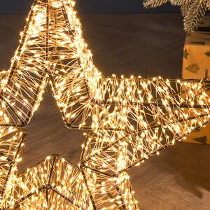 Светодиодное украшение Звезда Тессеус 38*8 см, 1500 теплых белых LED ламп, таймер, IP44 Kaemingk (Кейминг) фото 2