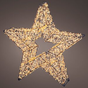 Светодиодное украшение Звезда Тессеус 58 см, 3000 теплых белых LED ламп, таймер, IP44 Kaemingk фото 1