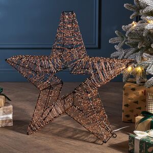 Светодиодное украшение Звезда Тессеус 58*12 см, 3000 теплых белых LED ламп, таймер, IP44 Kaemingk фото 3