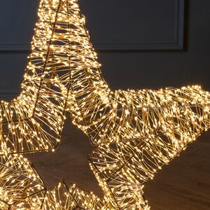 Светодиодное украшение Звезда Тессеус 58*12 см, 3000 теплых белых LED ламп, таймер, IP44 Kaemingk фото 2