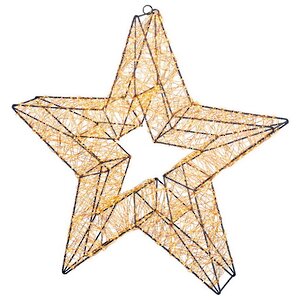 Светодиодное украшение Звезда Тессеус 58 см, 3000 теплых белых LED ламп, таймер, IP44 Kaemingk фото 2