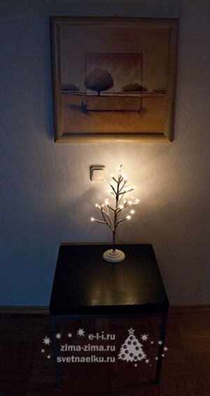 Мини дерево "Рождественское", на батарейках,  50 см, 24 LED ламп, холодный белый Kaemingk фото 3