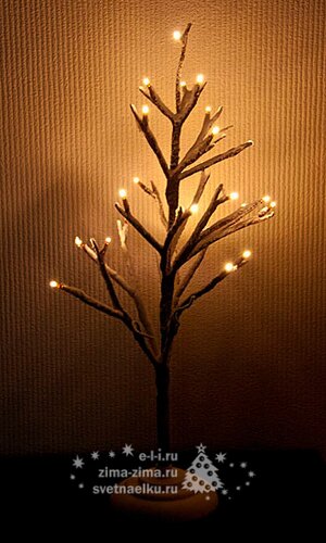 Мини дерево "Рождественское", на батарейках,  50 см, 24 LED ламп, теплый белый Kaemingk фото 1