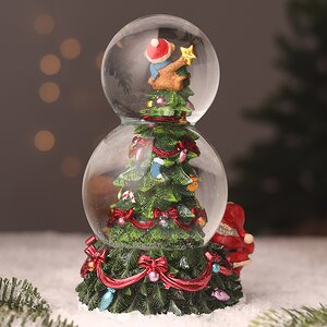 Снежный шар музыкальный Праздничная елка 21*12 см Sigro (Сигро) фото 6