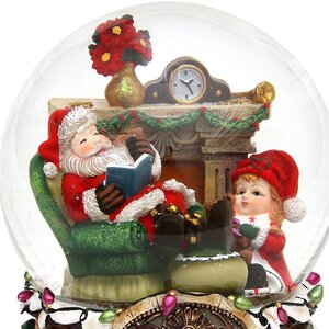 Снежный шар музыкальный Санта у камина, 16*20 см Sigro фото 2
