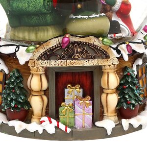 Снежный шар музыкальный Санта у камина, 16*20 см Sigro фото 3