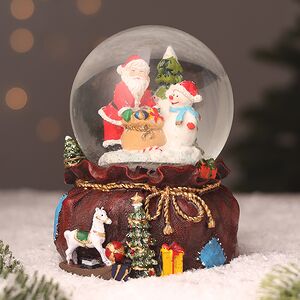 Снежный шар музыкальный с подсветкой и метелью Рождественские Подарки 15 см Sigro (Сигро) фото 2