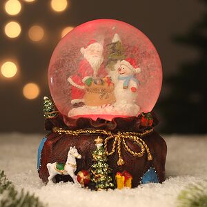Снежный шар музыкальный с подсветкой и метелью Рождественские Подарки 15 см Sigro (Сигро) фото 3