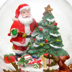 Светящаяся композиция со сноуболлом Рождественский Волшебник 23 см, музыка, батарейки Sigro фото 3